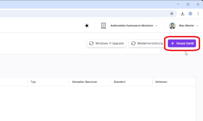 Neues Gerät hinzufügen
