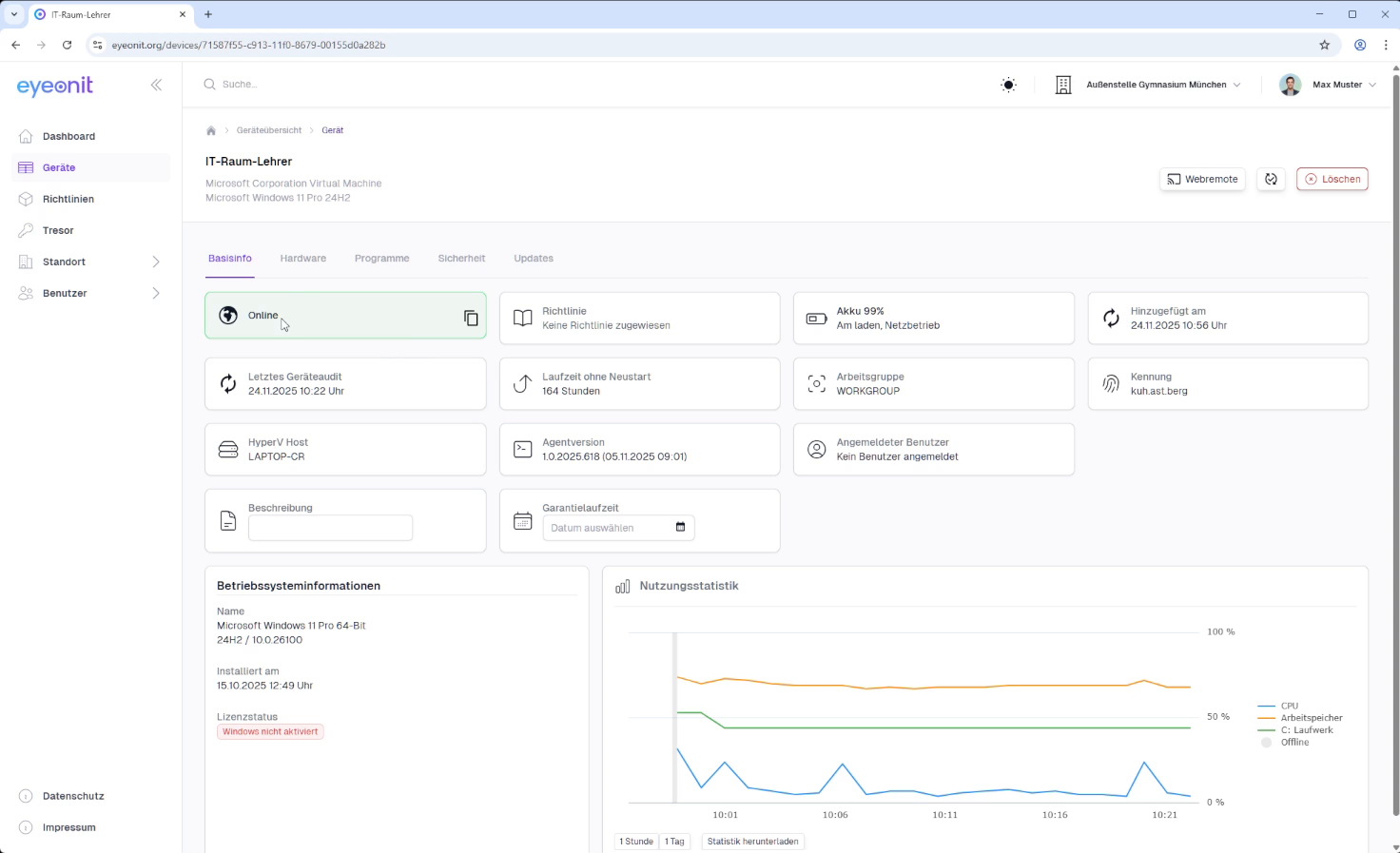 Übersicht der Basisinformationen