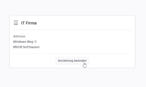 Beziehung zum Dienstleister beenden