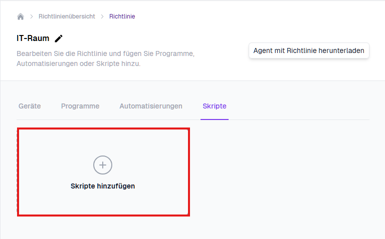 Skript zum Konfigurieren von Chrome